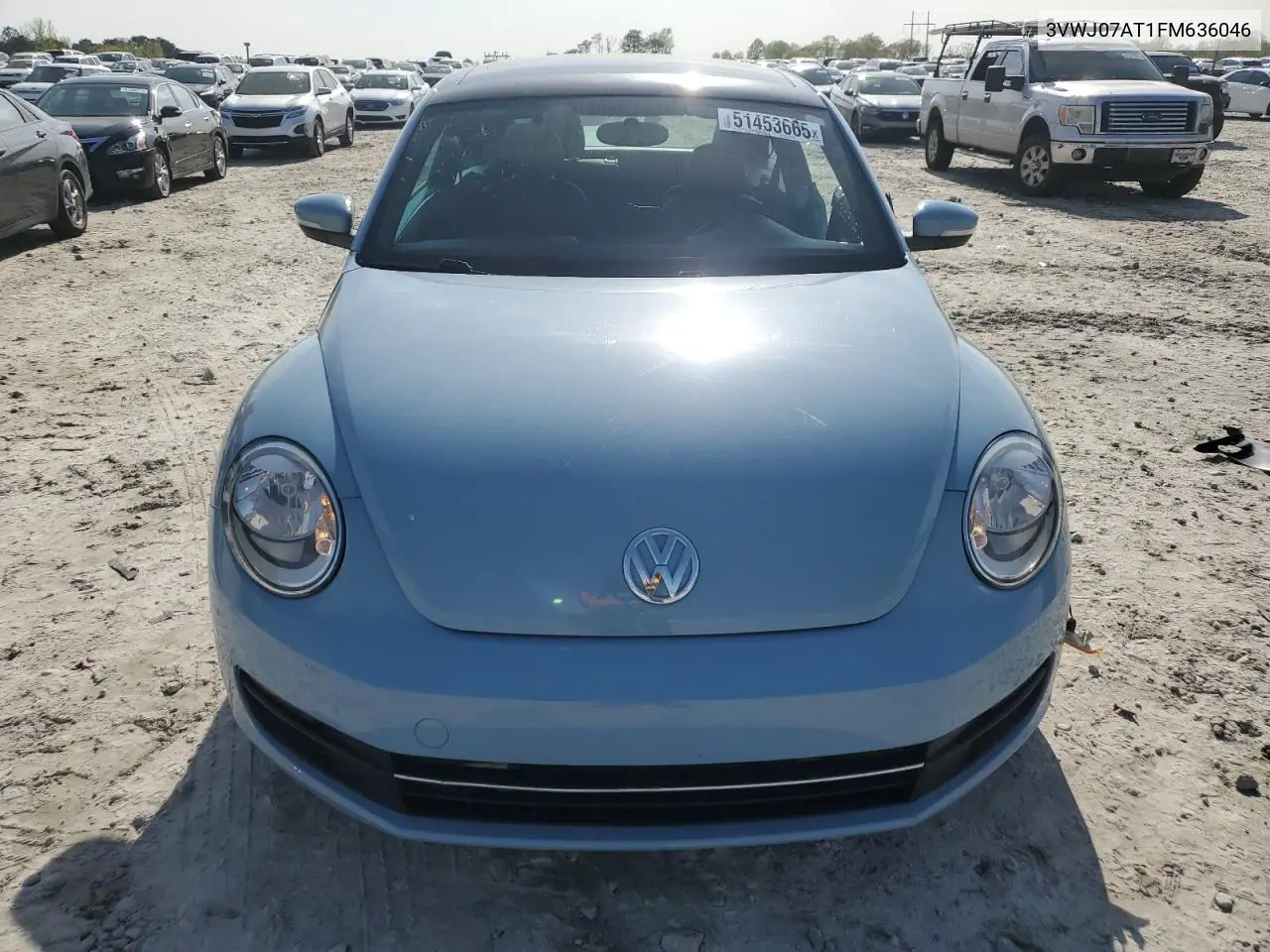 2015 Volkswagen Beetle 1.8T VIN: 3VWJ07AT1FM636046 Lot: 51453665