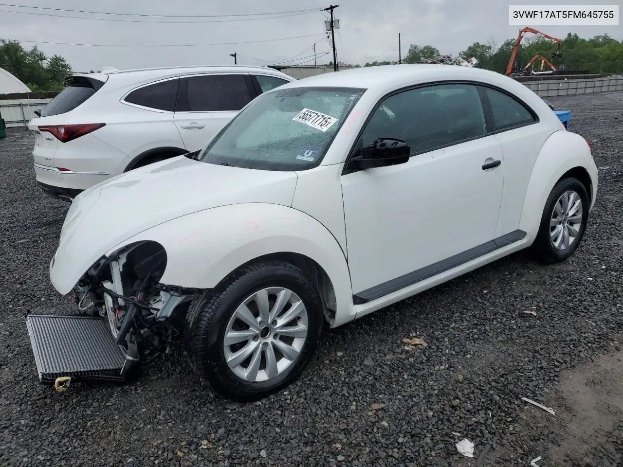2015 Volkswagen Beetle 1.8T VIN: 3VWF17AT5FM645755 Lot: 56571715