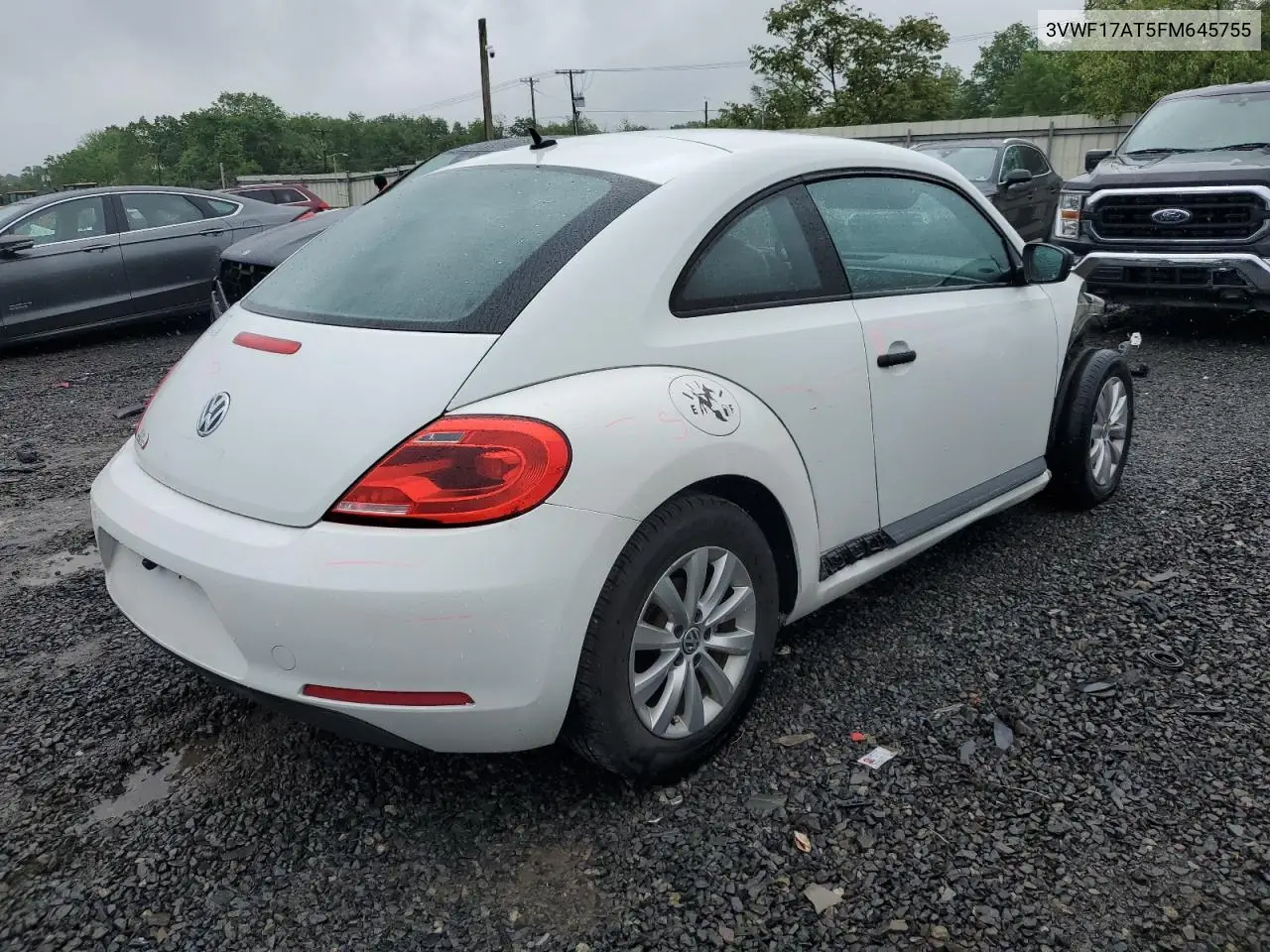 2015 Volkswagen Beetle 1.8T VIN: 3VWF17AT5FM645755 Lot: 56571715