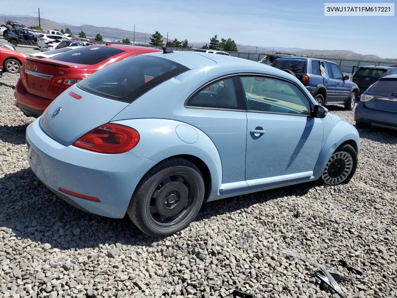 2015 Volkswagen Beetle 1.8T VIN: 3VWJ17AT1FM617221 Lot: 62307745