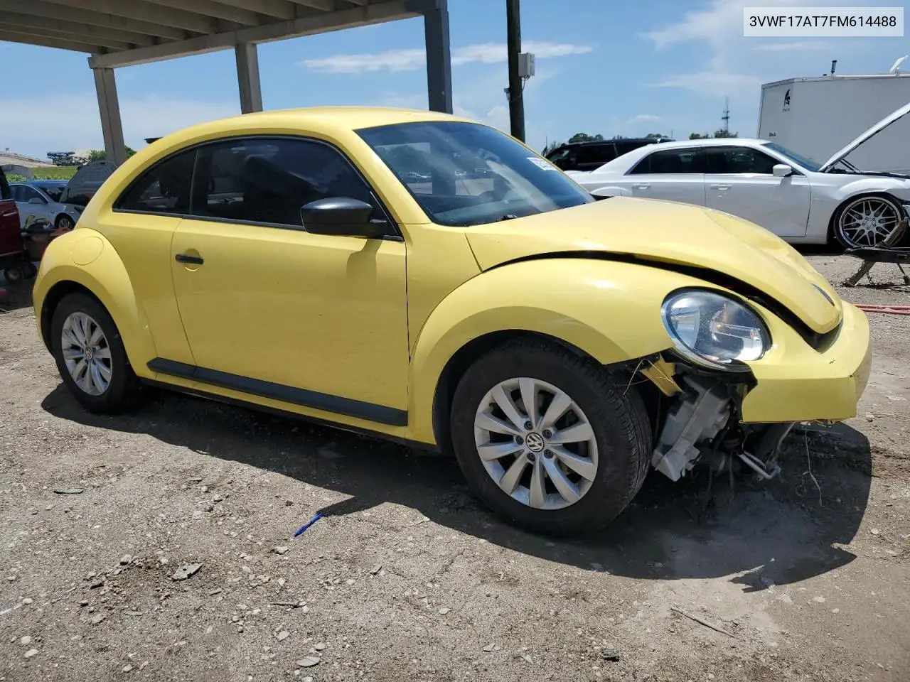 2015 Volkswagen Beetle 1.8T VIN: 3VWF17AT7FM614488 Lot: 62351275