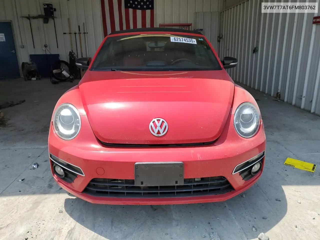 2015 Volkswagen Beetle R-Line VIN: 3VW7T7AT6FM803762 Lot: 62574535
