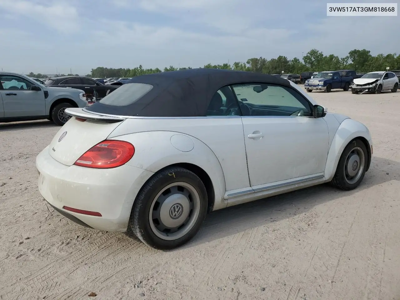 2016 Volkswagen Beetle S/Se VIN: 3VW517AT3GM818668 Lot: 52817295