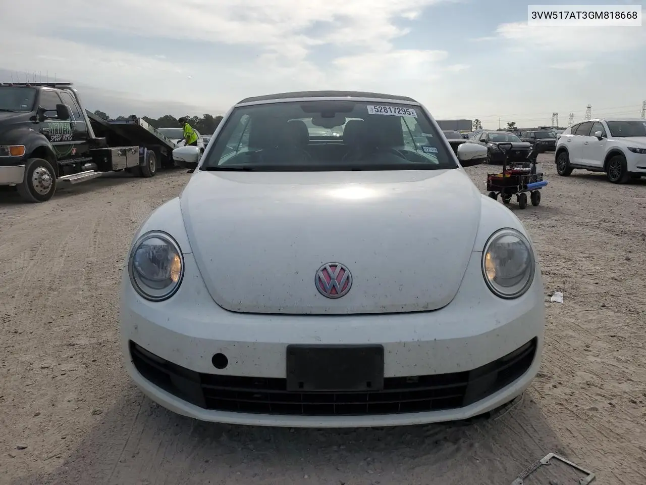 2016 Volkswagen Beetle S/Se VIN: 3VW517AT3GM818668 Lot: 52817295