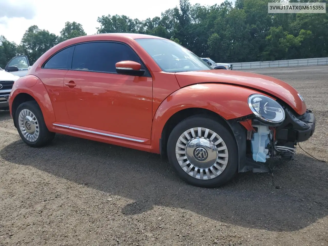 2016 Volkswagen Beetle Se VIN: 3VWJ17ATXGM615355 Lot: 61466695