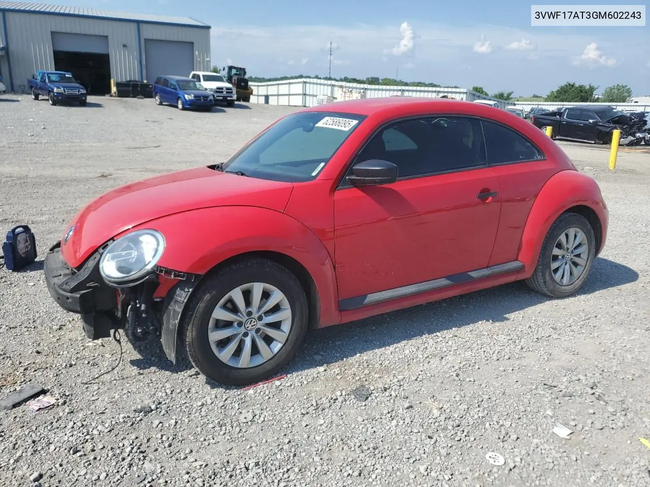 2016 Volkswagen Beetle 1.8T VIN: 3VWF17AT3GM602243 Lot: 62586095