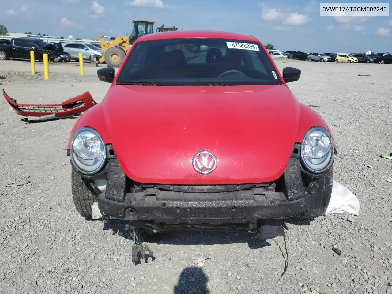 2016 Volkswagen Beetle 1.8T VIN: 3VWF17AT3GM602243 Lot: 62586095