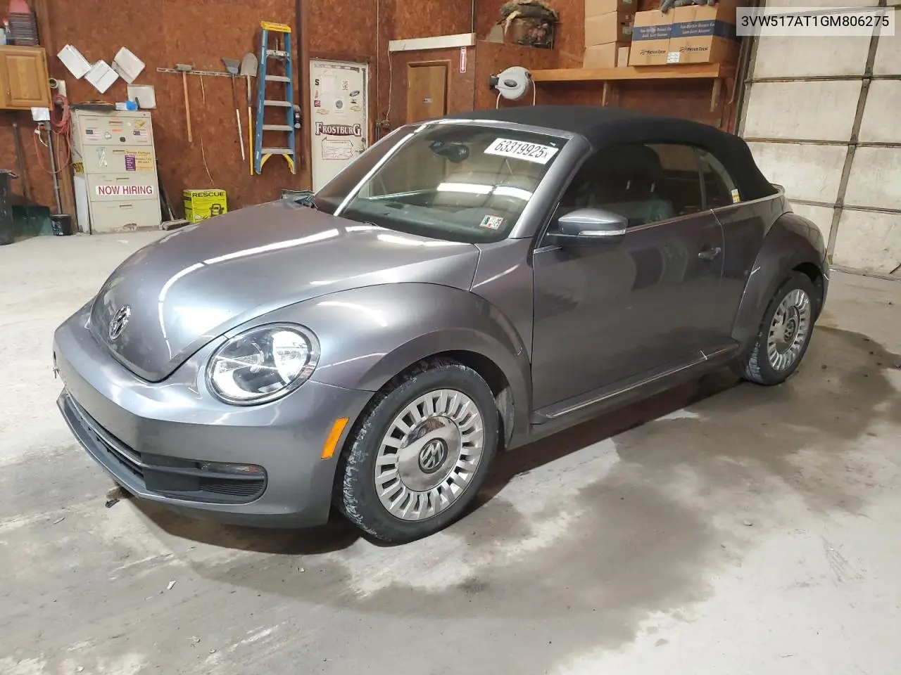 2016 Volkswagen Beetle S/Se VIN: 3VW517AT1GM806275 Lot: 63319925
