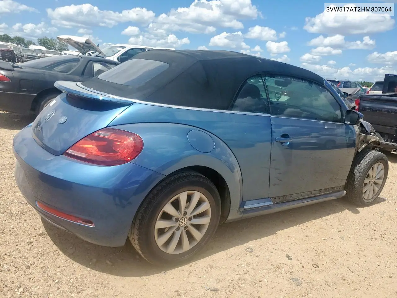 2017 Volkswagen Beetle S/Se VIN: 3VW517AT2HM807064 Lot: 62720105
