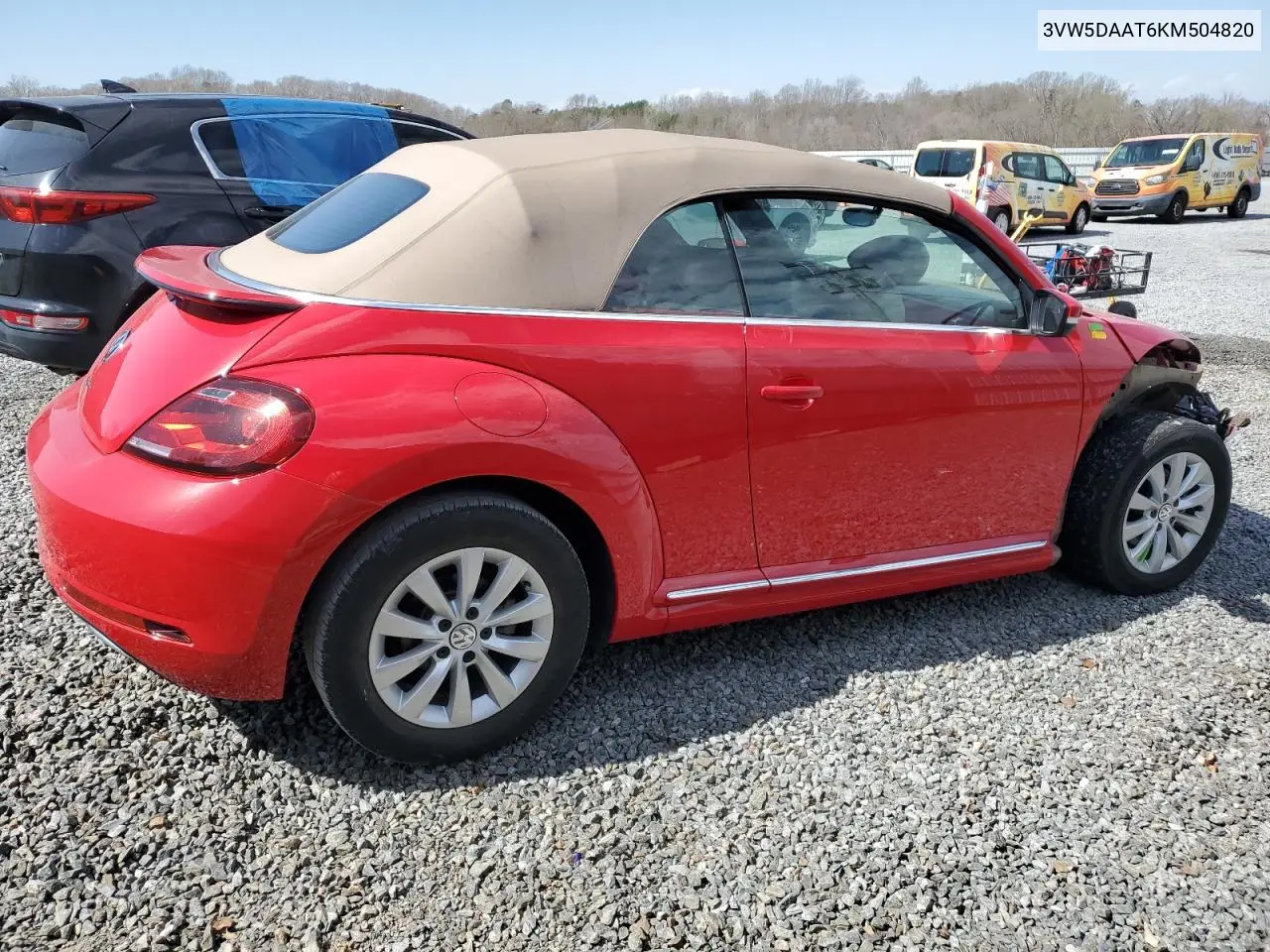 2019 Volkswagen Beetle S VIN: 3VW5DAAT6KM504820 Lot: 48891795