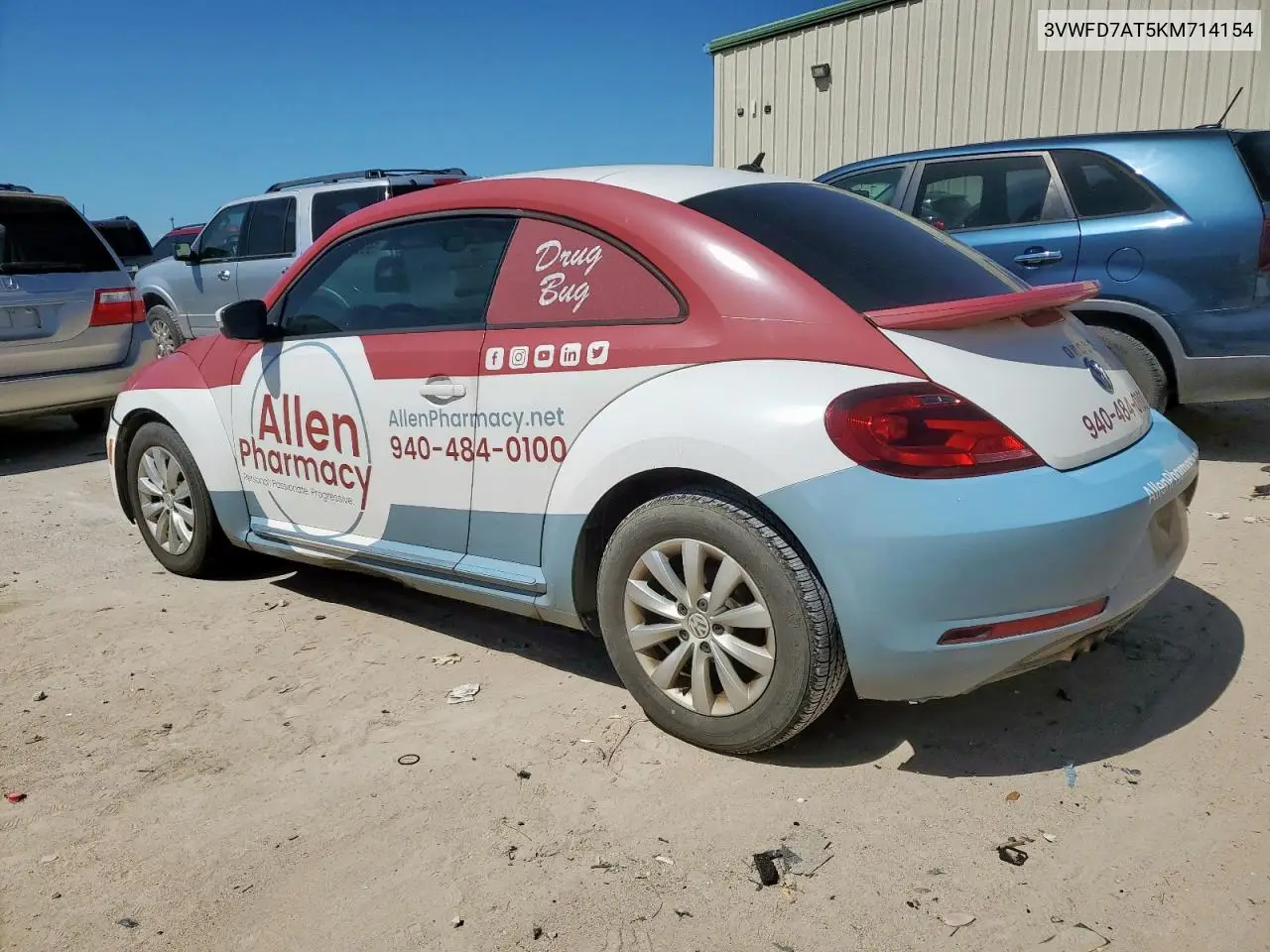 2019 Volkswagen Beetle S VIN: 3VWFD7AT5KM714154 Lot: 56848785