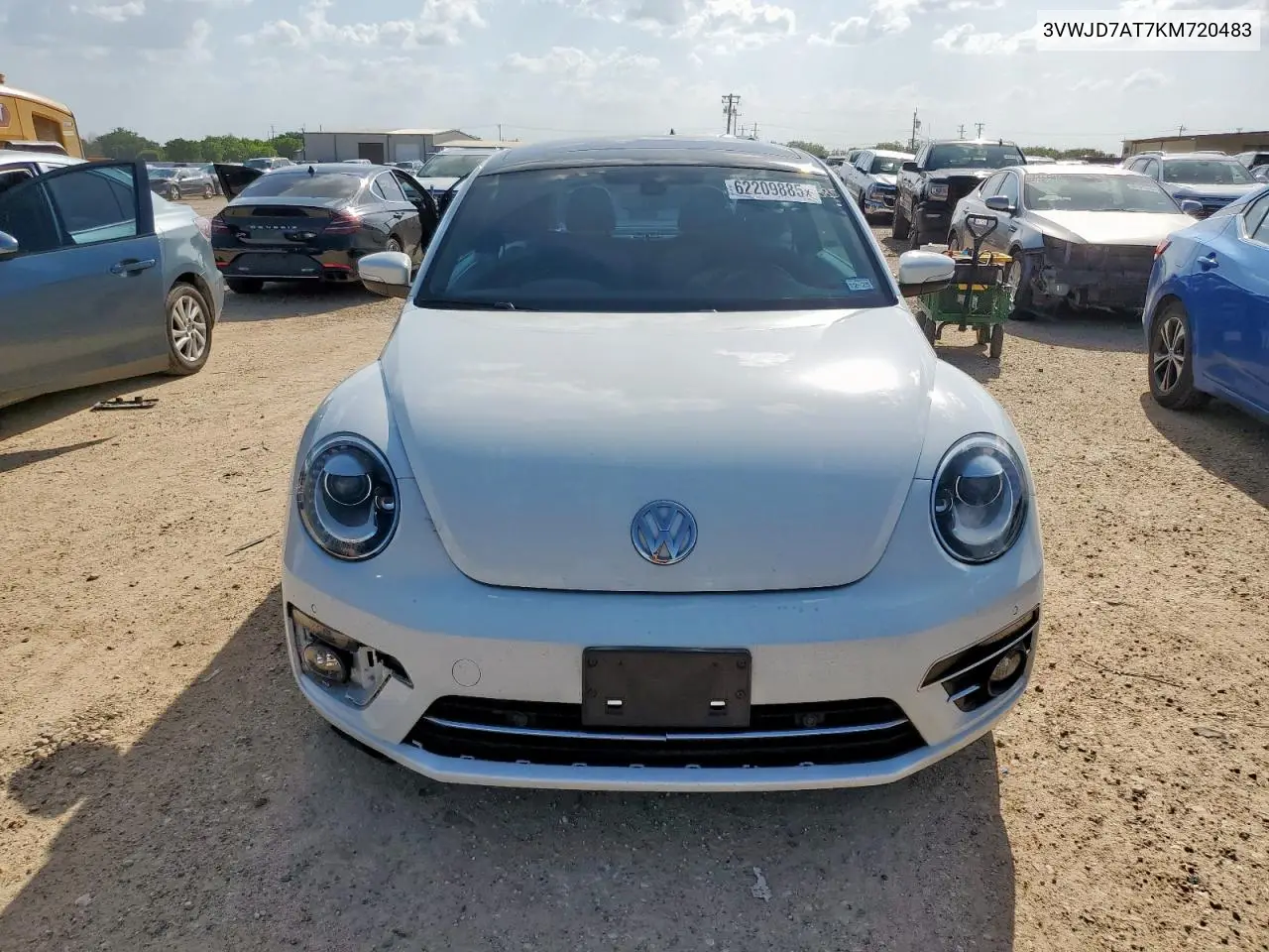 2019 Volkswagen Beetle Se VIN: 3VWJD7AT7KM720483 Lot: 62209885