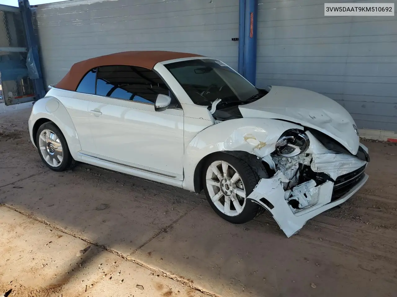 2019 Volkswagen Beetle S VIN: 3VW5DAAT9KM510692 Lot: 62407655