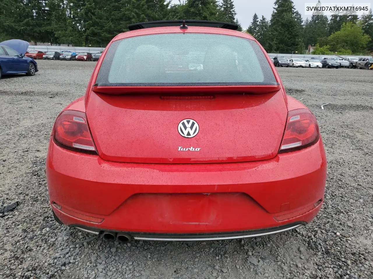 2019 Volkswagen Beetle Se VIN: 3VWJD7ATXKM716945 Lot: 62724375