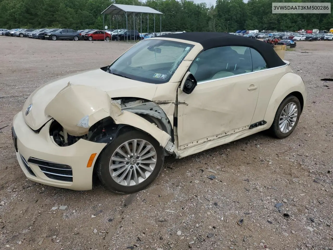 2019 Volkswagen Beetle S VIN: 3VW5DAAT3KM500286 Lot: 63219395