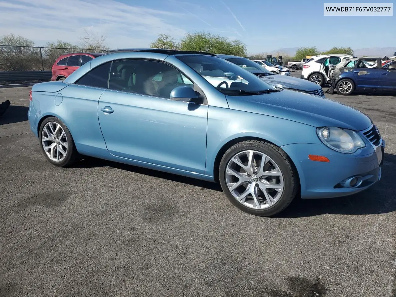 2007 Volkswagen Eos 3.2L Sport VIN: WVWDB71F67V032777 Lot: 53684035
