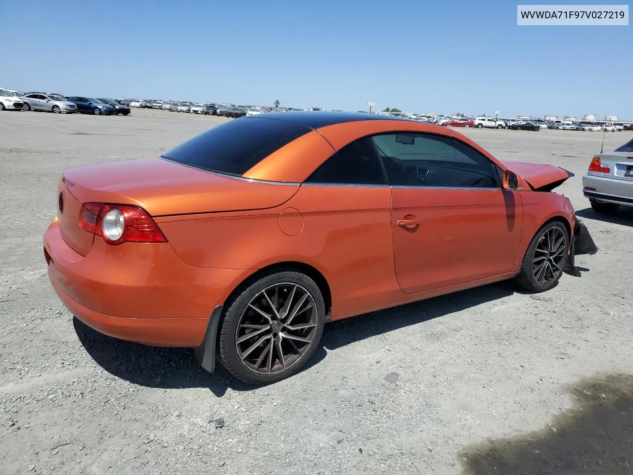 2007 Volkswagen Eos 2.0T Sport VIN: WVWDA71F97V027219 Lot: 57883545