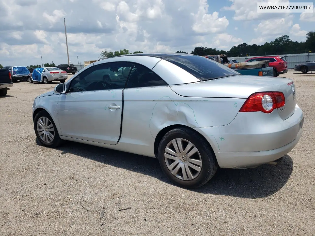 2007 Volkswagen Eos 2.0T VIN: WVWBA71F27V007417 Lot: 61975915