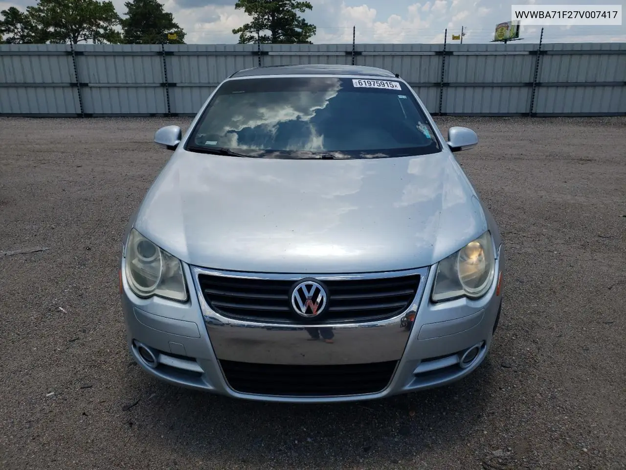 2007 Volkswagen Eos 2.0T VIN: WVWBA71F27V007417 Lot: 61975915