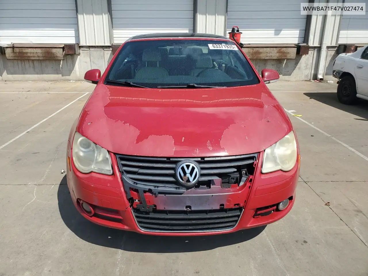 2007 Volkswagen Eos 2.0T VIN: WVWBA71F47V027474 Lot: 63371935