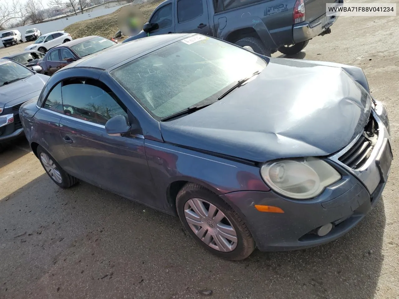 2008 Volkswagen Eos Turbo VIN: WVWBA71F88V041234 Lot: 44674664