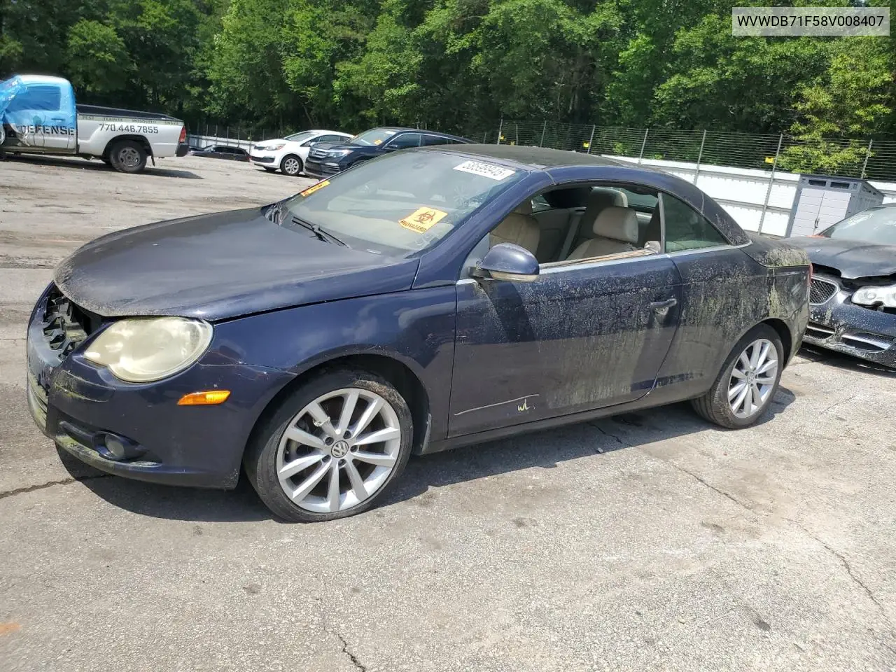 2008 Volkswagen Eos Vr6 VIN: WVWDB71F58V008407 Lot: 58599945