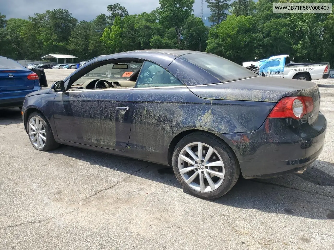 2008 Volkswagen Eos Vr6 VIN: WVWDB71F58V008407 Lot: 58599945
