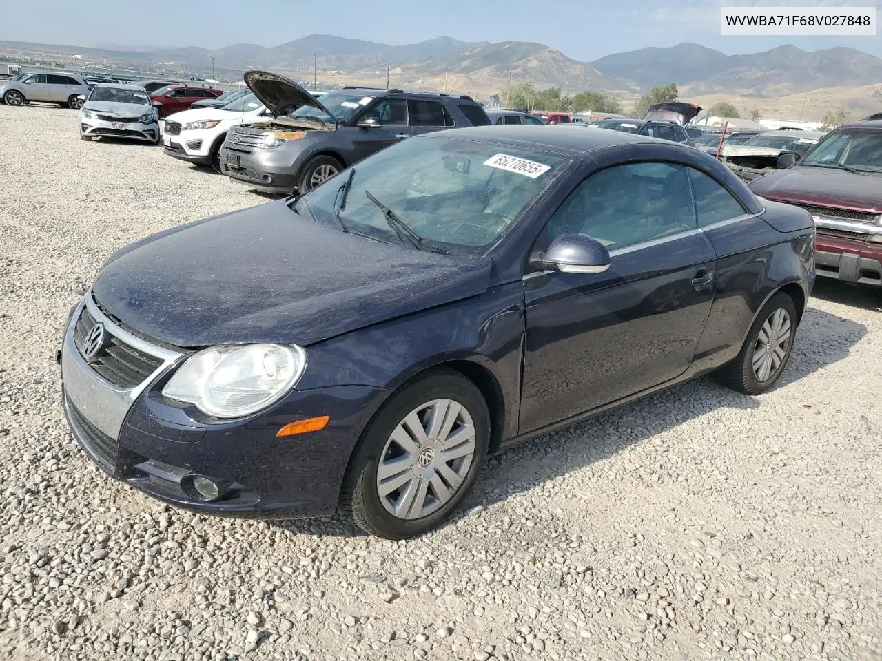 2008 Volkswagen Eos Turbo VIN: WVWBA71F68V027848 Lot: 65270655