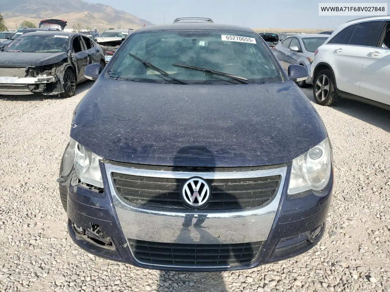 2008 Volkswagen Eos Turbo VIN: WVWBA71F68V027848 Lot: 65270655