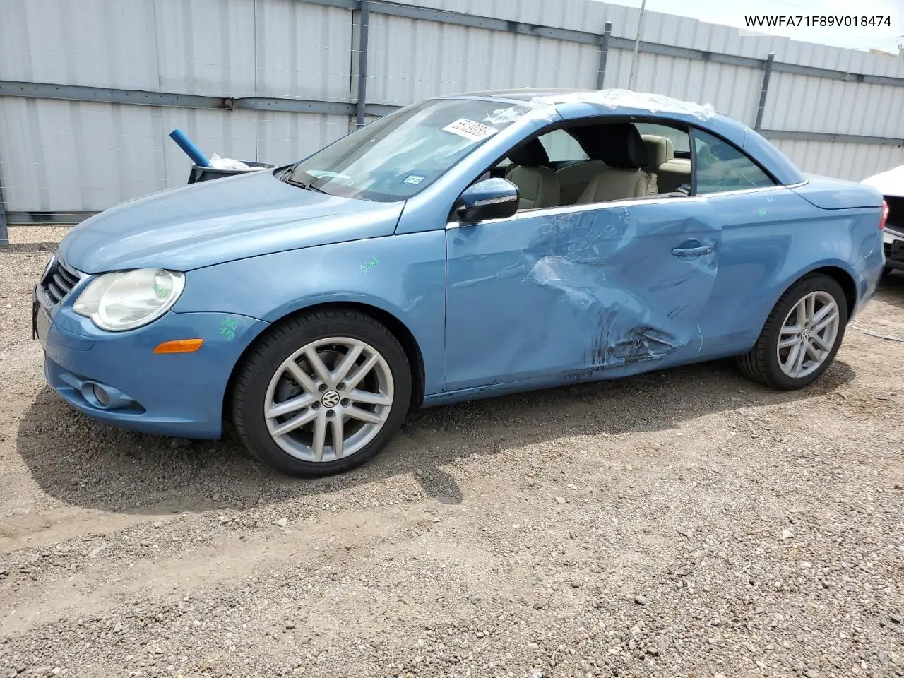 2009 Volkswagen Eos Lux VIN: WVWFA71F89V018474 Lot: 55139285