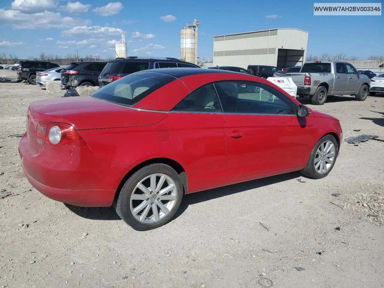 2011 Volkswagen Eos Komfort VIN: WVWBW7AH2BV003346 Lot: 49981015