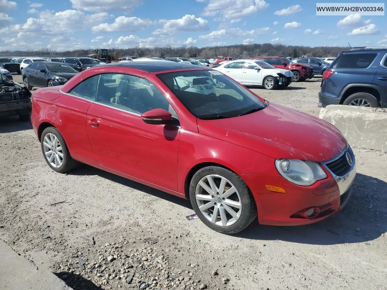 2011 Volkswagen Eos Komfort VIN: WVWBW7AH2BV003346 Lot: 49981015