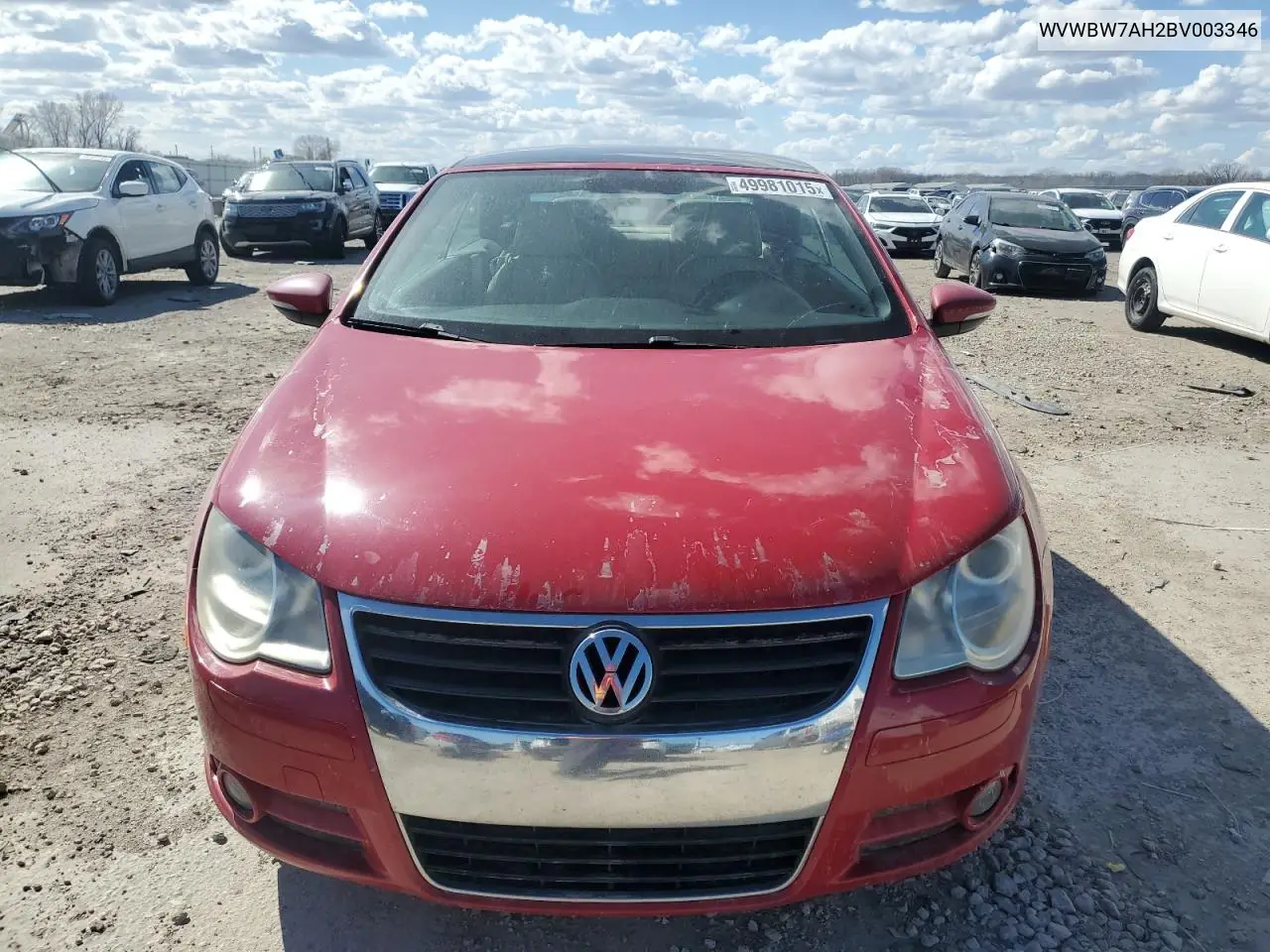 2011 Volkswagen Eos Komfort VIN: WVWBW7AH2BV003346 Lot: 49981015