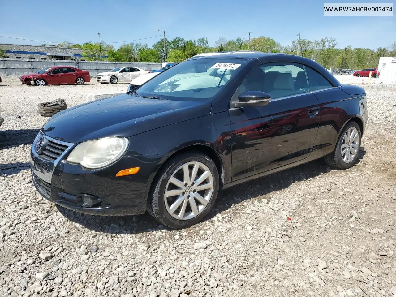 2011 Volkswagen Eos Komfort VIN: WVWBW7AH0BV003474 Lot: 54083375