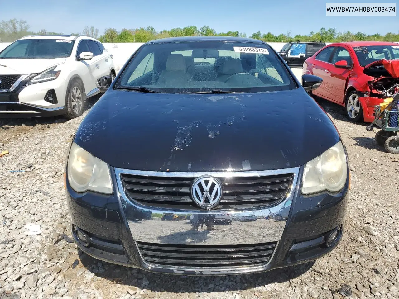 2011 Volkswagen Eos Komfort VIN: WVWBW7AH0BV003474 Lot: 54083375