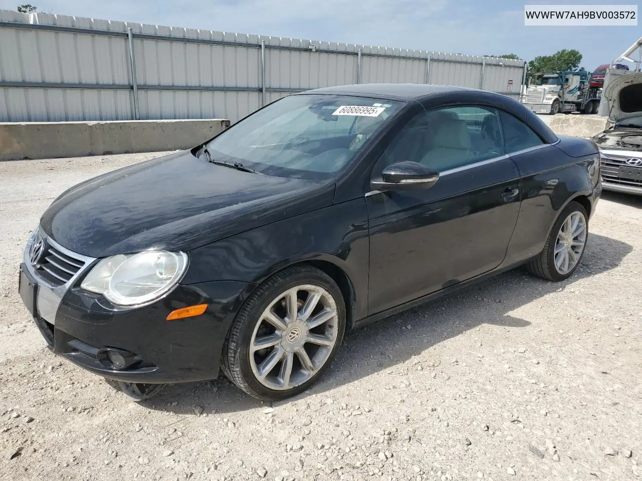 2011 Volkswagen Eos Lux VIN: WVWFW7AH9BV003572 Lot: 60886995