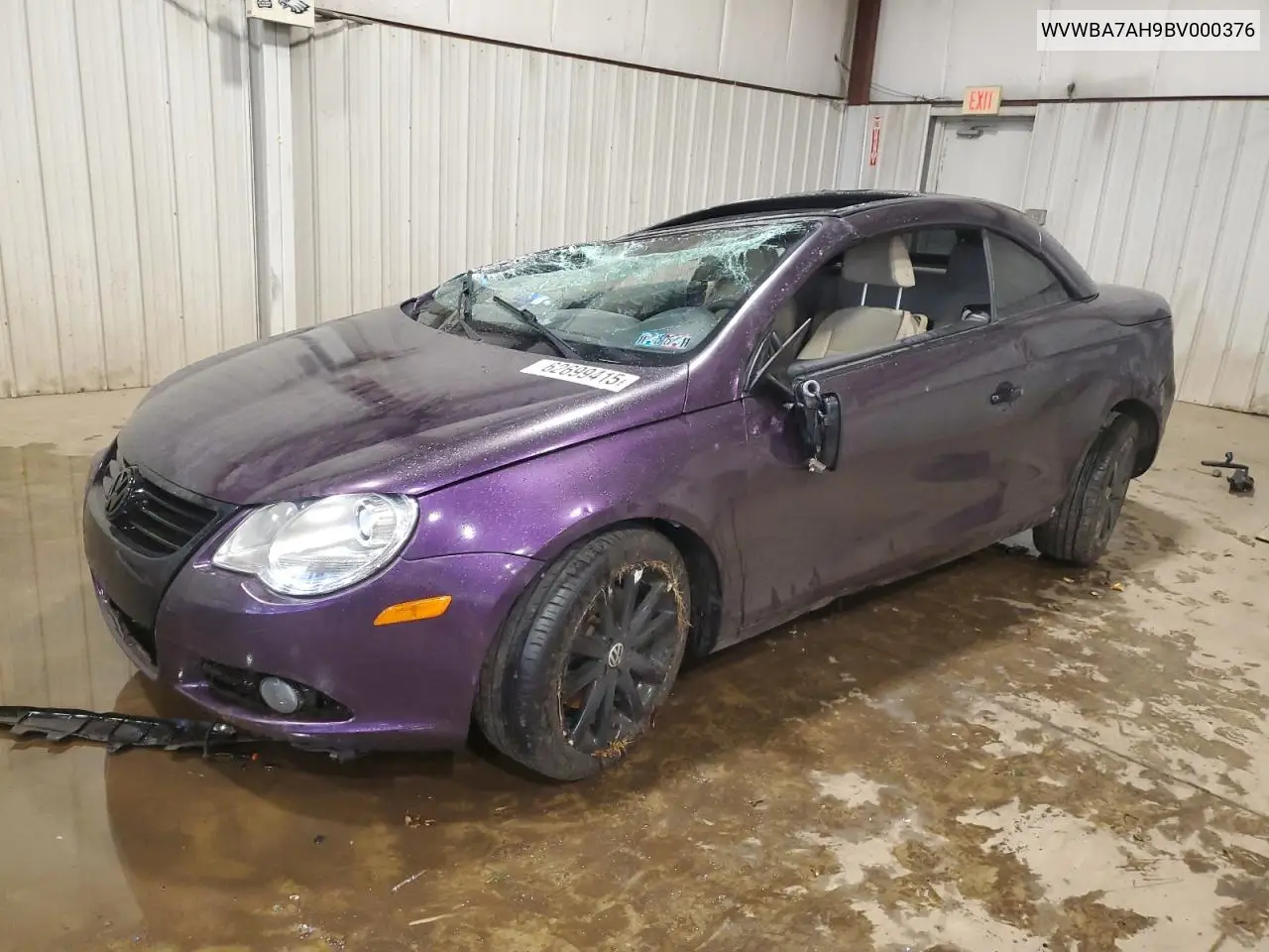 2011 Volkswagen Eos Komfort VIN: WVWBA7AH9BV000376 Lot: 62699415