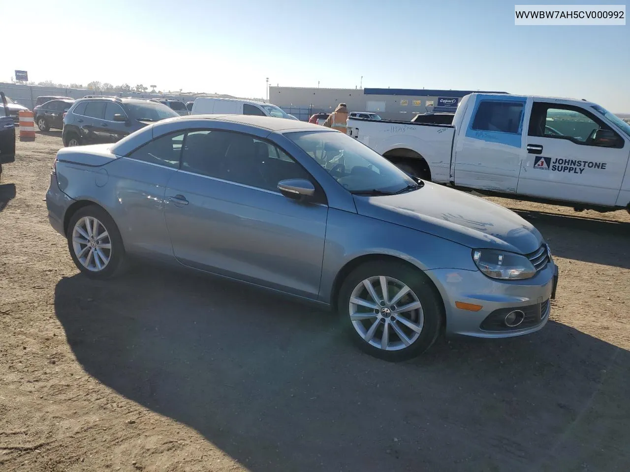 2012 Volkswagen Eos Komfort VIN: WVWBW7AH5CV000992 Lot: 43731555