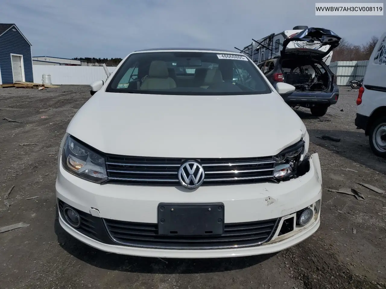 2012 Volkswagen Eos Komfort VIN: WVWBW7AH3CV008119 Lot: 48660805