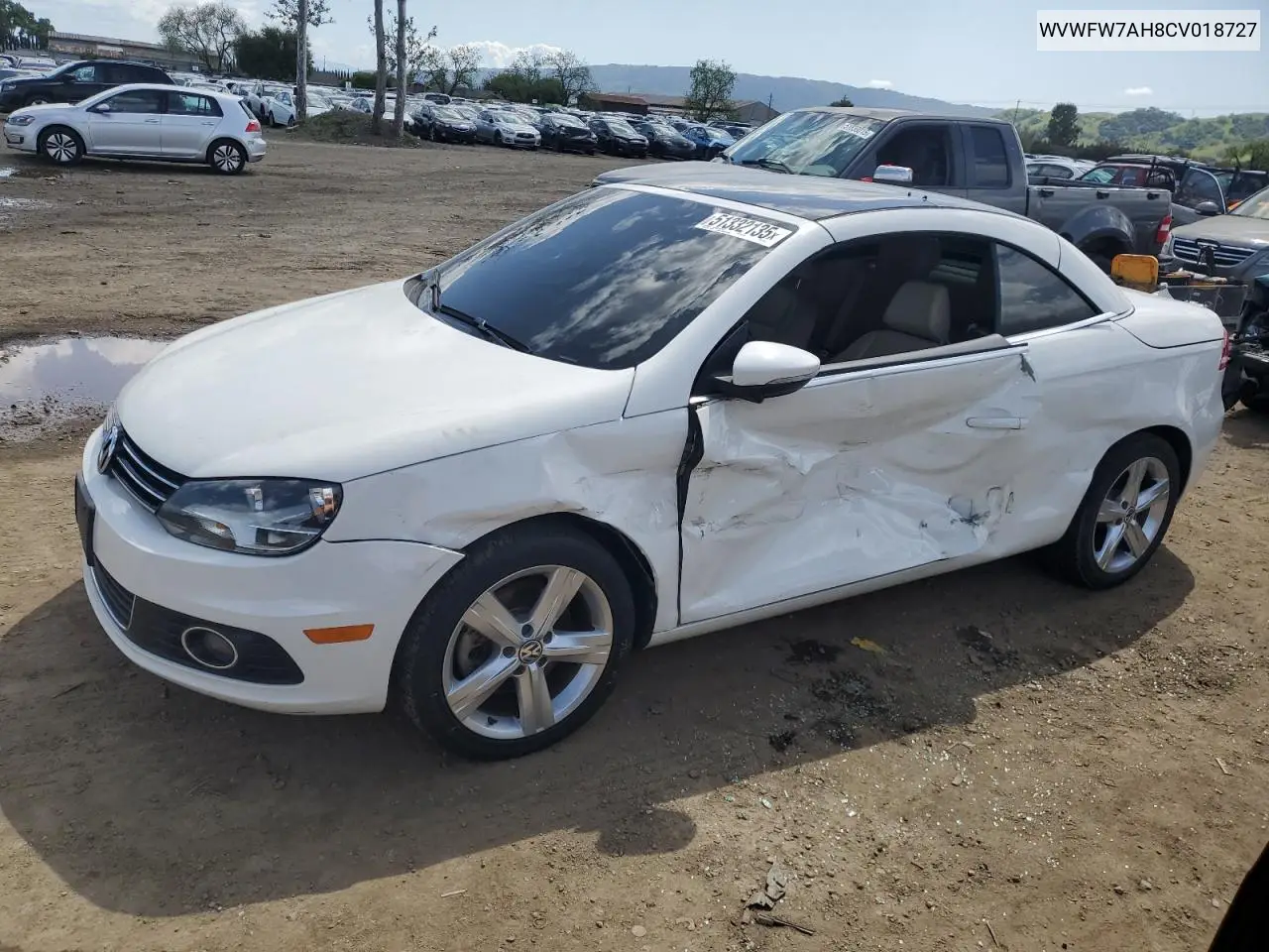 2012 Volkswagen Eos Lux VIN: WVWFW7AH8CV018727 Lot: 51332135
