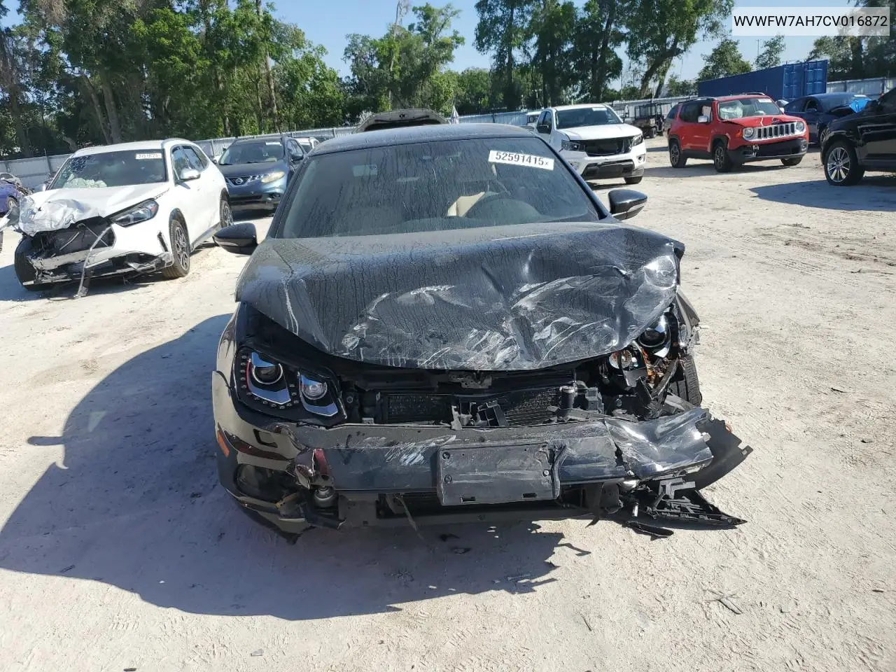 2012 Volkswagen Eos Lux VIN: WVWFW7AH7CV016872 Lot: 52591415