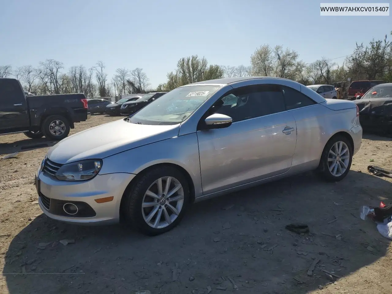 2012 Volkswagen Eos Komfort VIN: WVWBW7AHXCV015407 Lot: 52719025