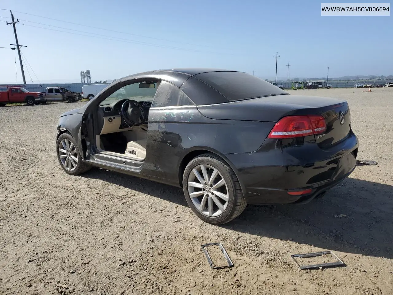 2012 Volkswagen Eos Komfort VIN: WVWBW7AH5CV006694 Lot: 53238935