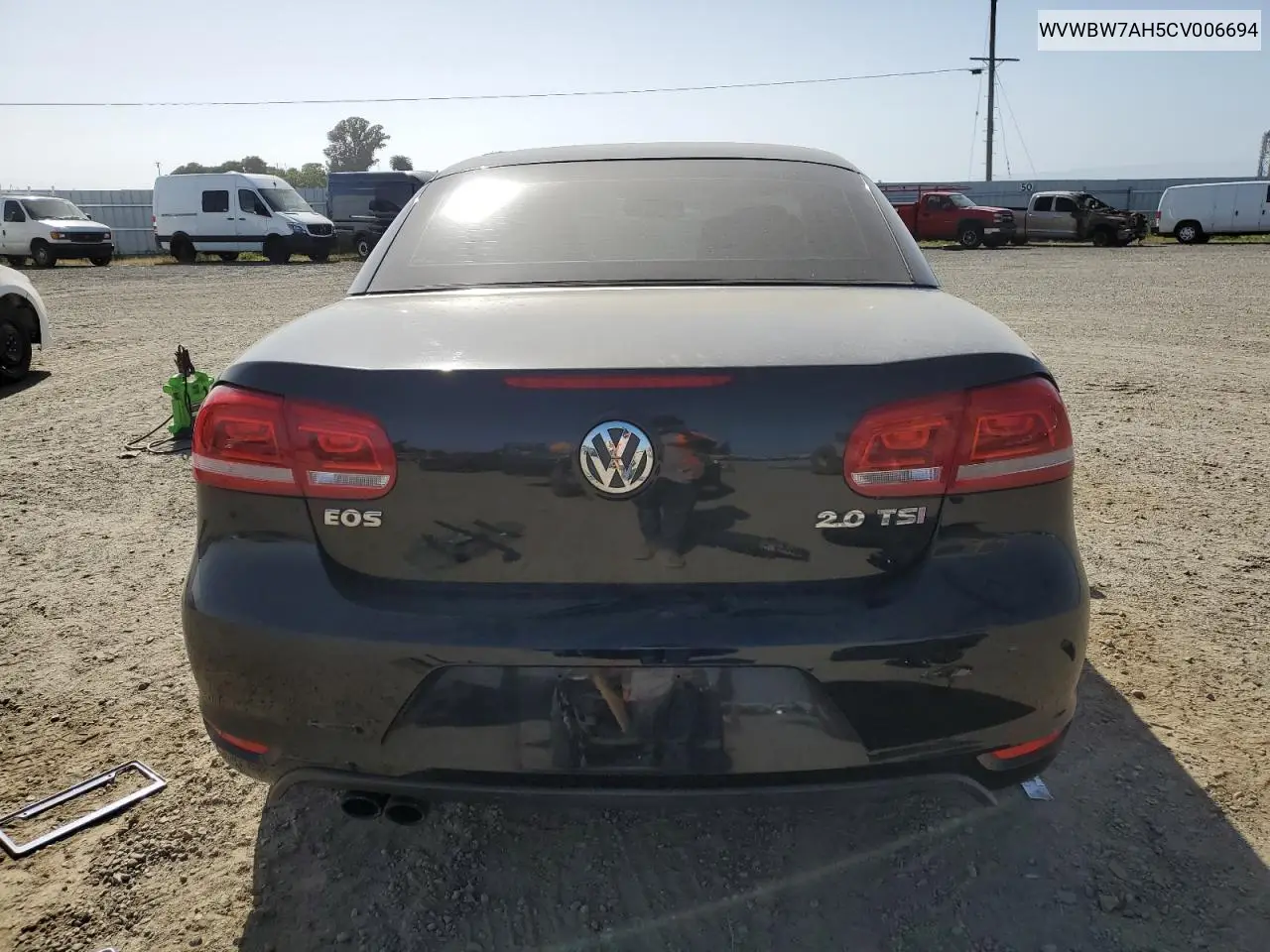 2012 Volkswagen Eos Komfort VIN: WVWBW7AH5CV006694 Lot: 53238935