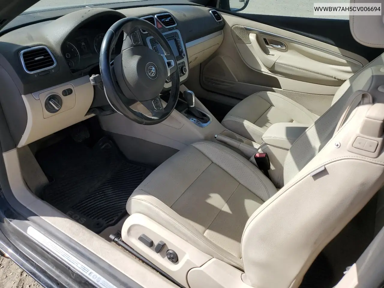 2012 Volkswagen Eos Komfort VIN: WVWBW7AH5CV006694 Lot: 53238935