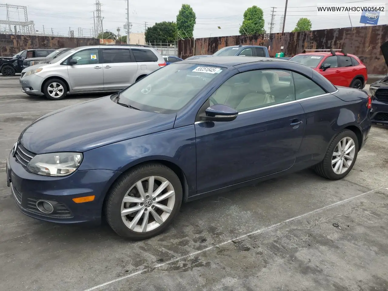2012 Volkswagen Eos Komfort VIN: WVWBW7AH3CV005642 Lot: 55251845