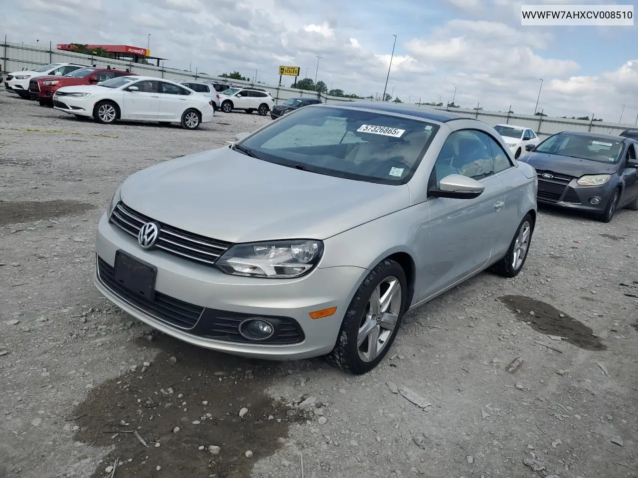 2012 Volkswagen Eos Lux VIN: WVWFW7AHXCV008510 Lot: 57326865