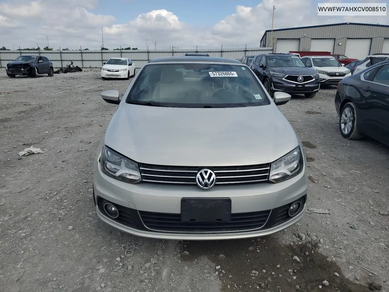 2012 Volkswagen Eos Lux VIN: WVWFW7AHXCV008510 Lot: 57326865