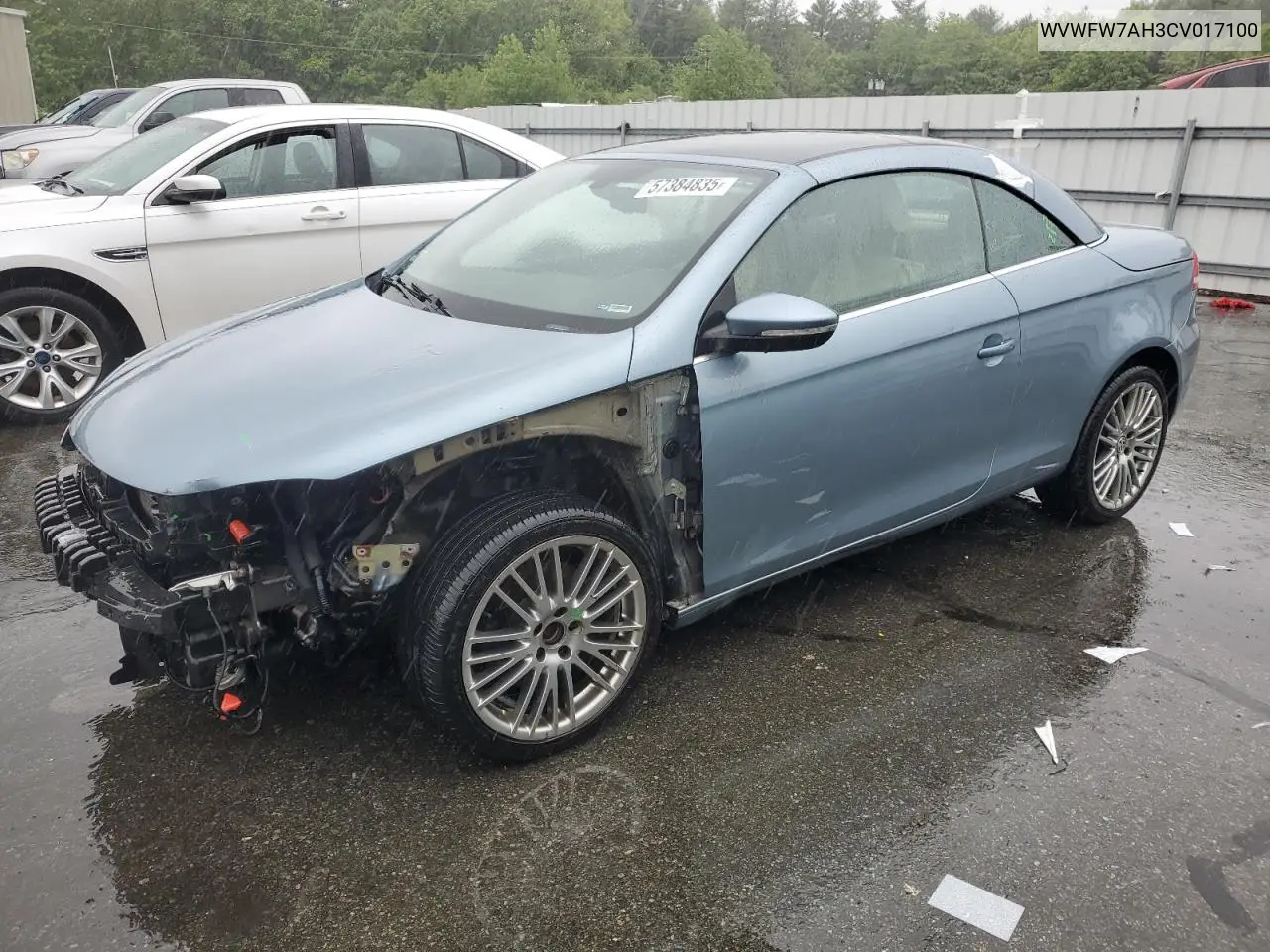 2012 Volkswagen Eos Lux VIN: WVWFW7AH3CV017100 Lot: 57384835