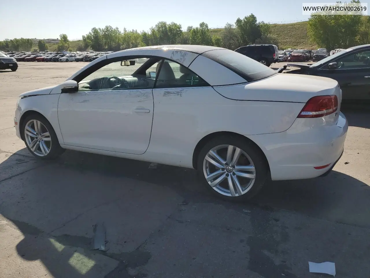 2012 Volkswagen Eos Lux VIN: WVWFW7AH2CV002619 Lot: 57429235